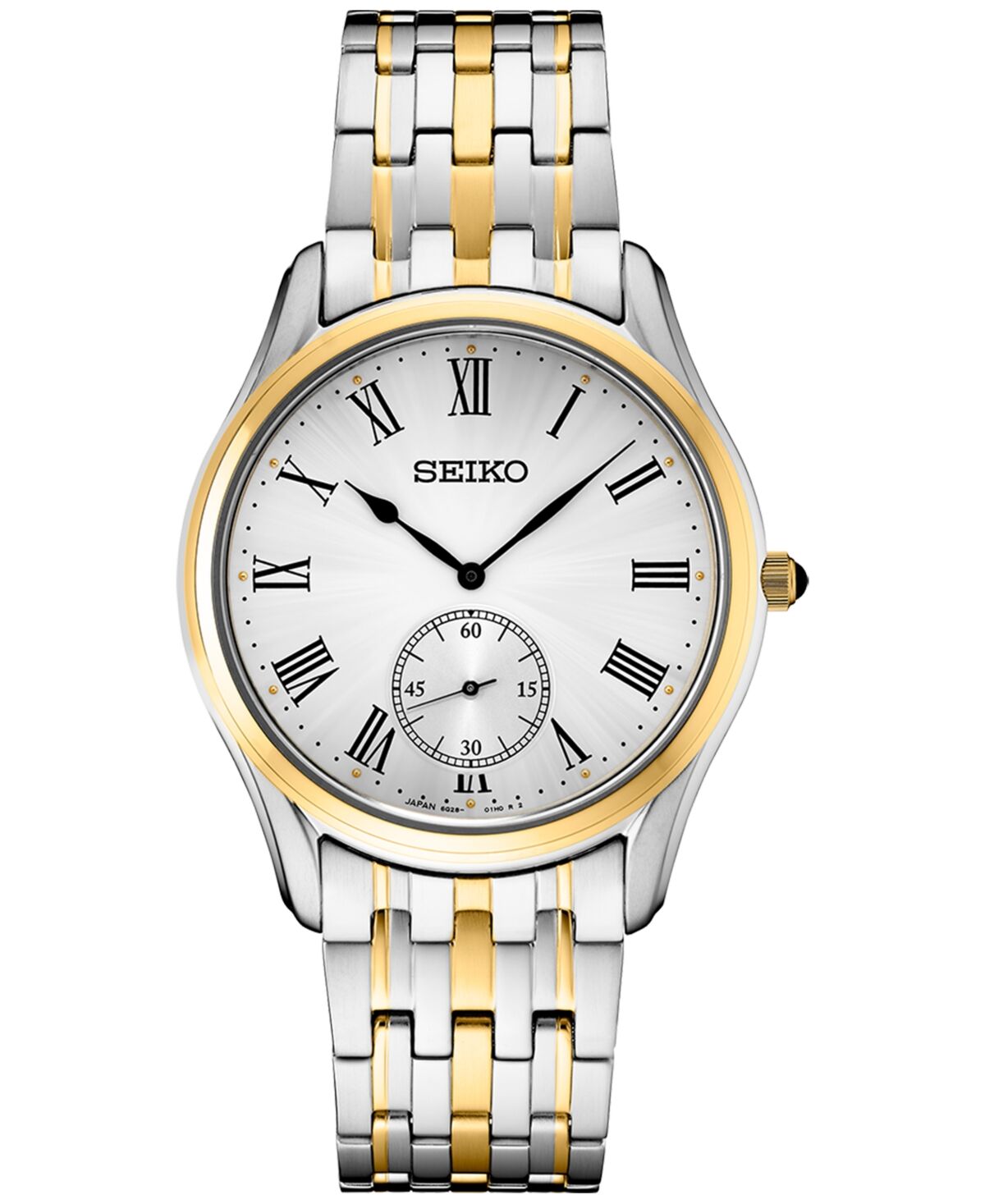 Seiko Men's Analog Essentials Two-Tone Stainless Steel Bracelet Watch 39mm - Silver