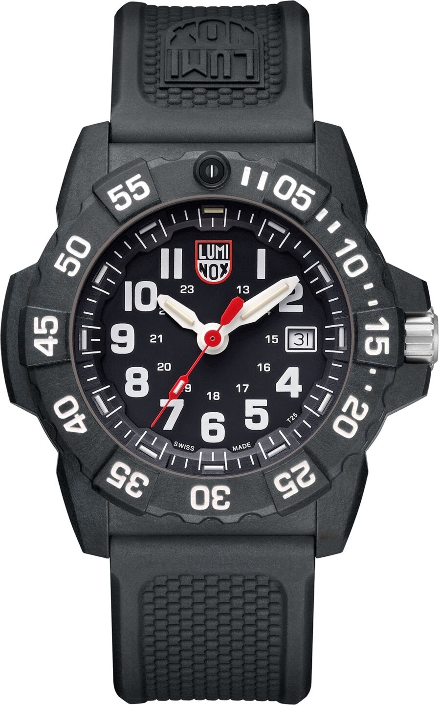 Luminox Men's Swiss Navy Seal Military Dive Black Rubber Strap Watch 45mm