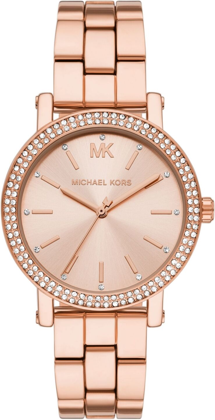 Michael Kors Women's Corey Three-Hand Rose Gold-Tone Alloy Watch 38mm - Rose Gold