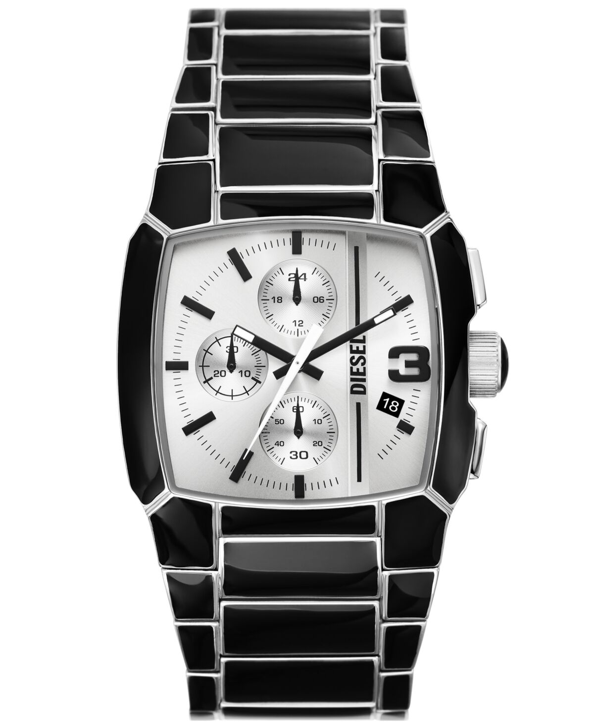 Diesel Men's Cliffhanger Chronograph Black Stainless Steel Watch 40mm - Black