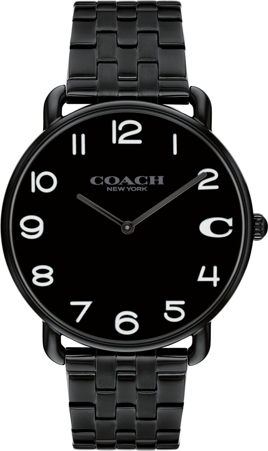 Coach Men's Elliot Black Stainless Steel Bracelet Watch 40mm - Black