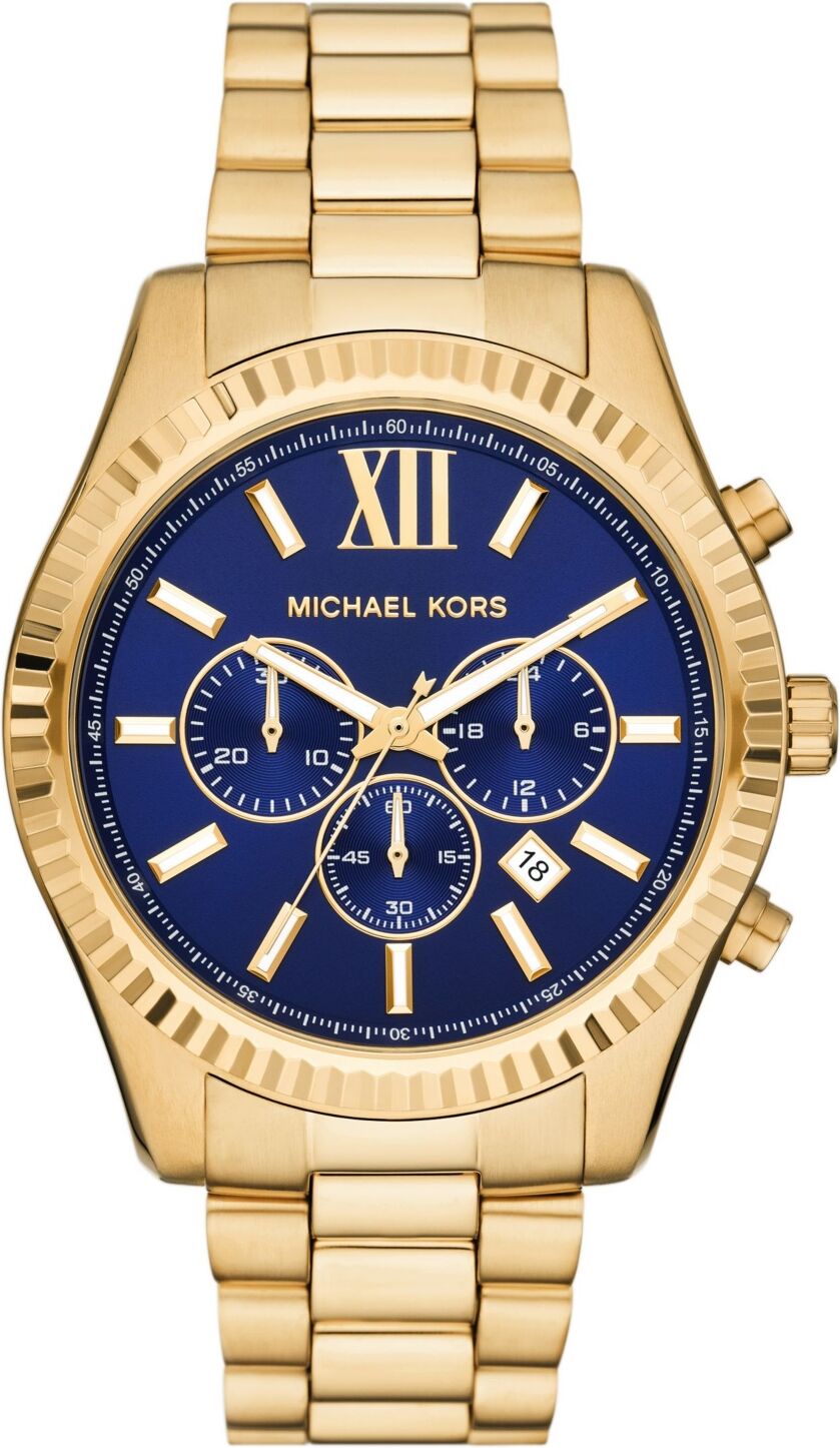 Michael Kors Men's Lexington Chronograph Gold-Tone Stainless Steel Watch 44mm - Gold-Tone