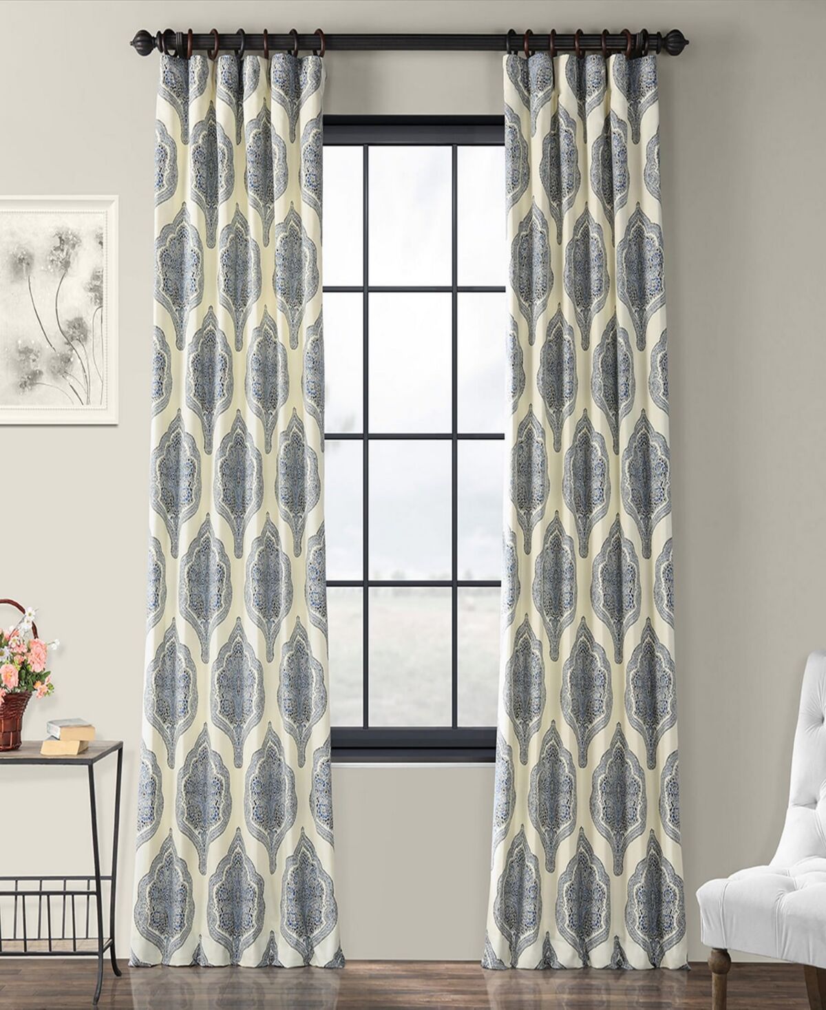 Exclusive Fabrics & Furnishings Arabesque Cotton Twill Panel, 50