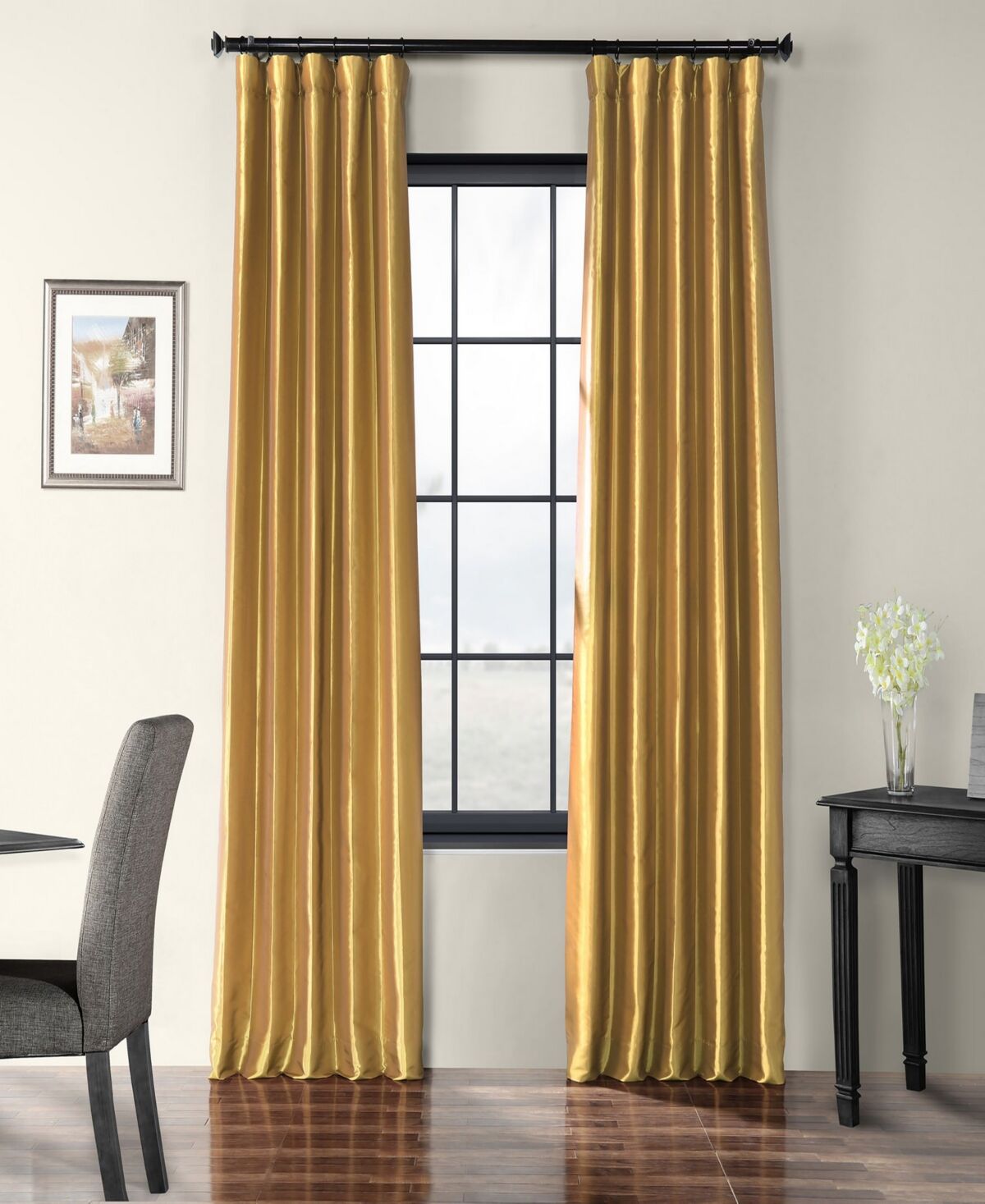 Exclusive Fabrics & Furnishings Taffeta Curtain Panel, 50