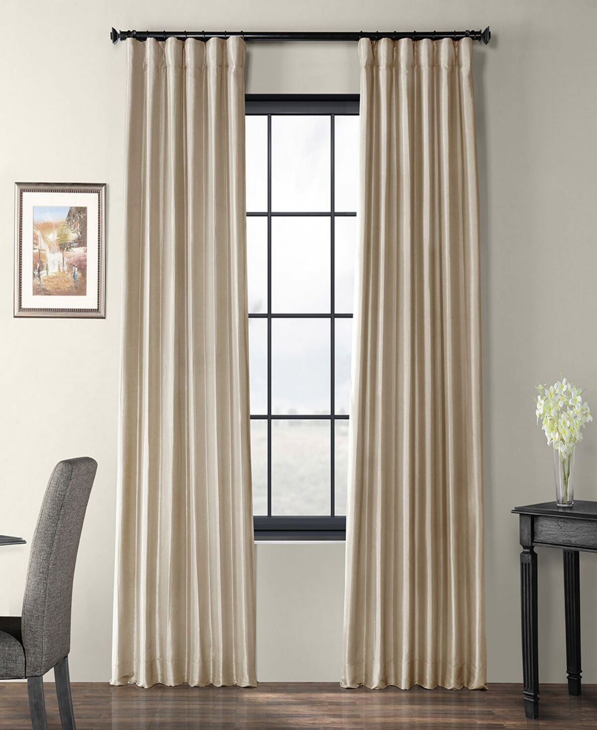 Exclusive Fabrics & Furnishings Taffeta Curtain Panel, 50