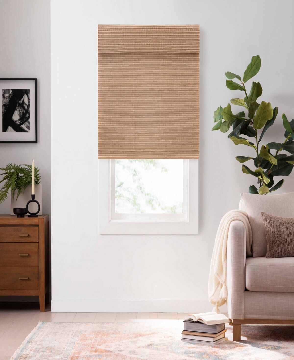 Eclipse Bamboo Cordless Light Filtering Privacy Roman Shade, 72