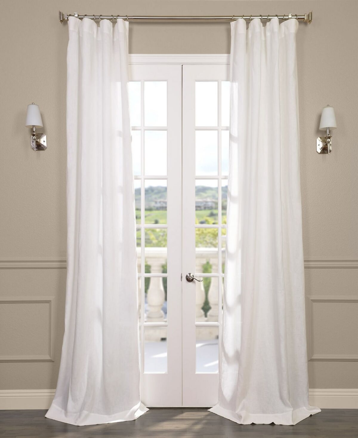 Exclusive Fabrics & Furnishings Linen Sheer Curtain Panel, 50