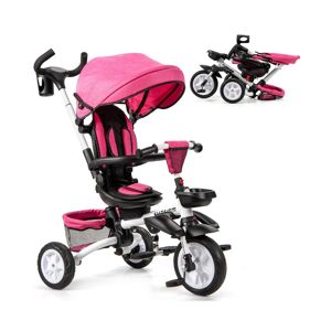 Costway 6-In-1 Kids Baby Stroller Tricycle Detachable Learning Toy Bike w/ Canopy - Pink