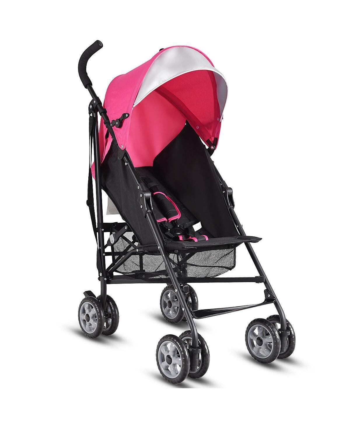 Slickblue Folding Lightweight Baby Toddler Umbrella Travel Stroller - Pink