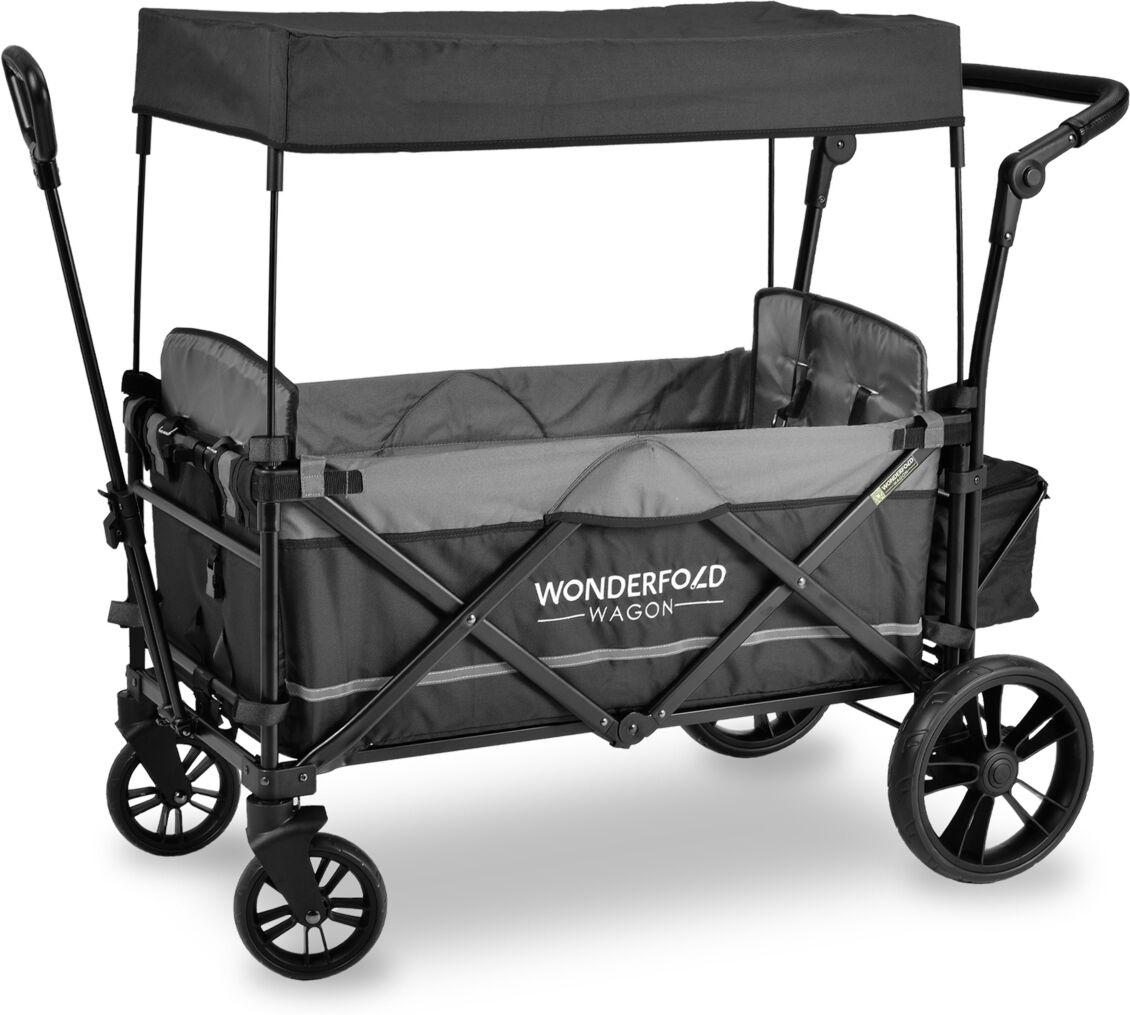 Wonderfold Wagon X2 Push and Pull Double Stroller Wagon - Stone Gray