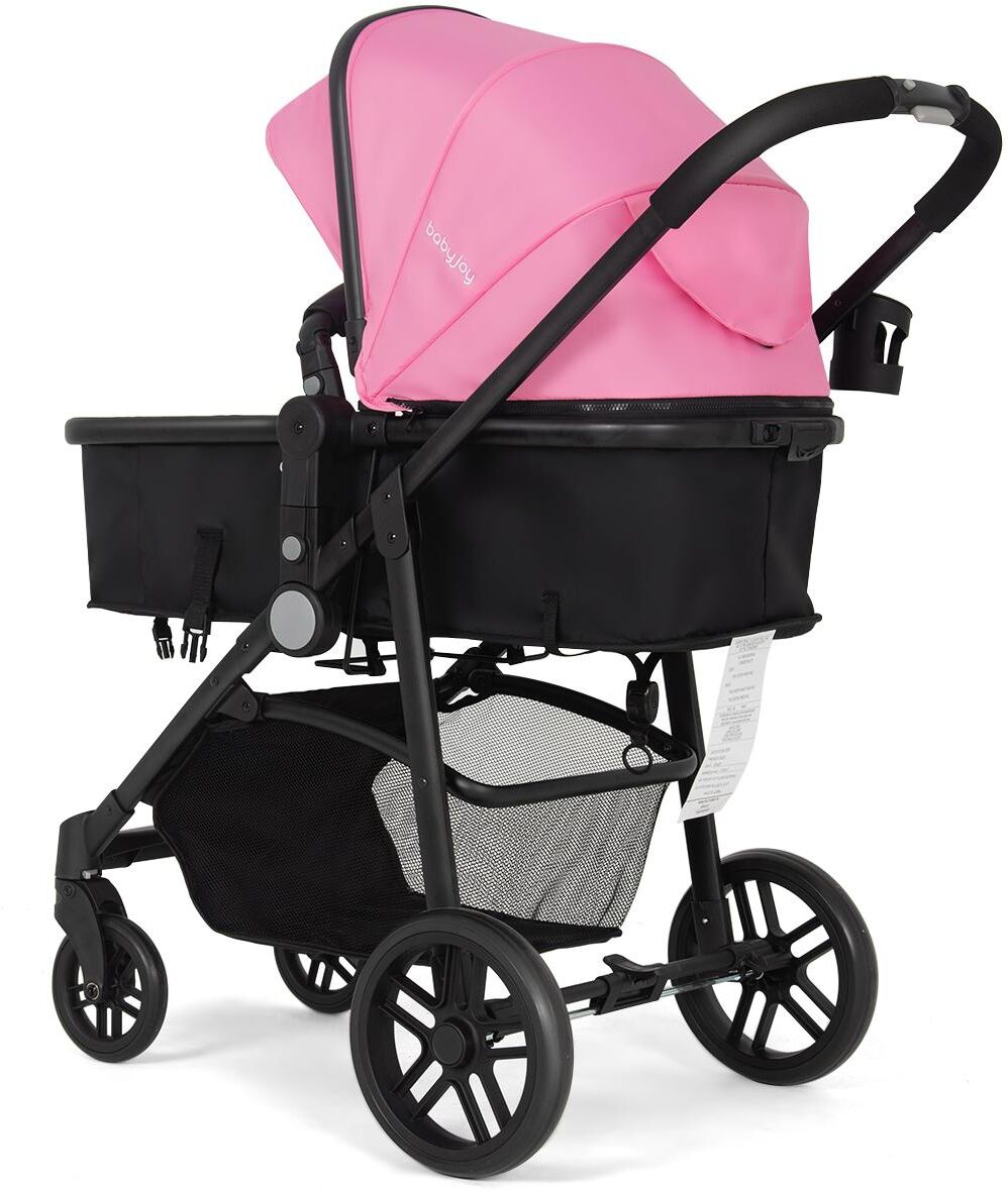 Costway 2 In1 Foldable Baby Stroller Kids Travel Newborn Infant - Pink