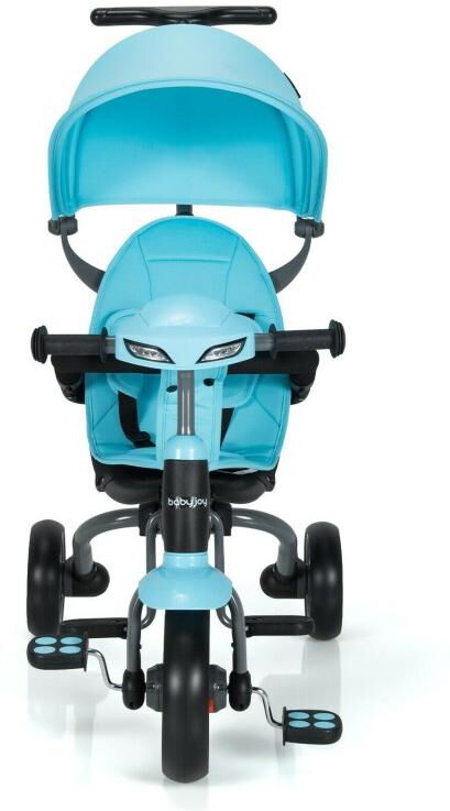 Slickblue 6-in-1 Foldable Baby Tricycle Toddler Stroller with Adjustable Handle - Blue