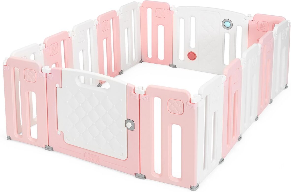 Costway 16 Panels Baby Safety Playpen Kids Safety Activity Play Center - Panels Baby Safet