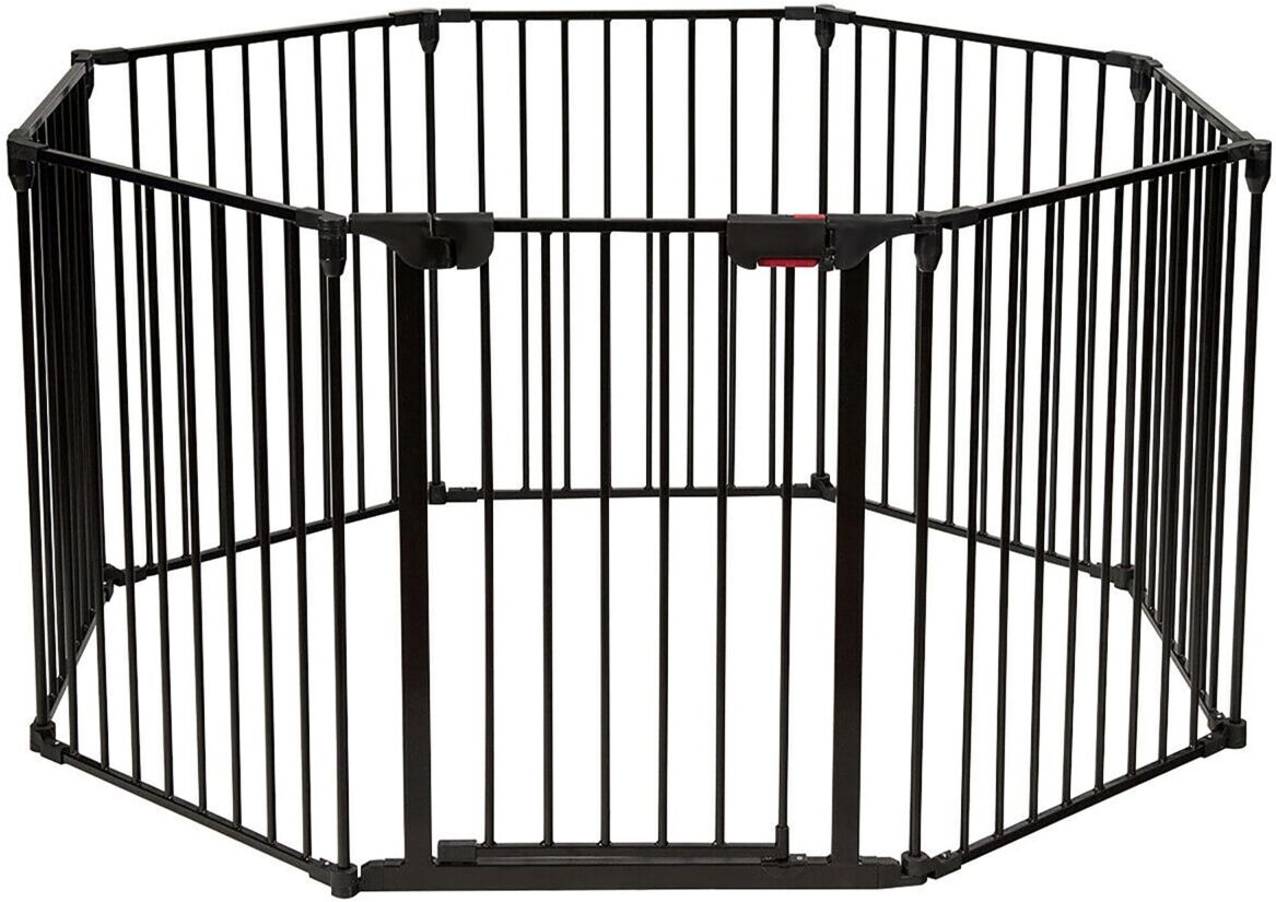 Costway 8 Panel Baby Safe Metal Gate Play Yard - Panel Baby Safe Me