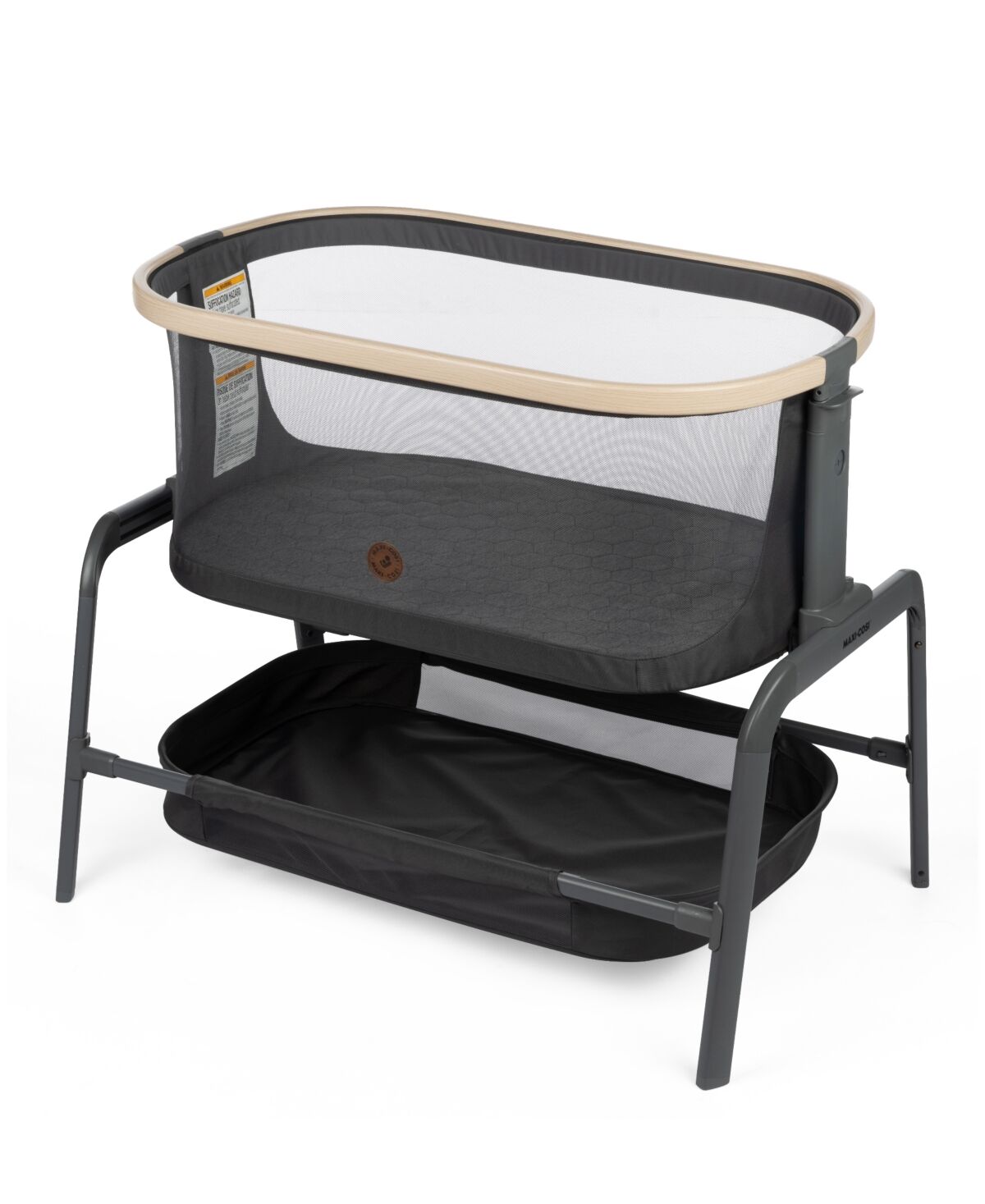 Maxi-Cosi Baby Boys or Baby Girls Iora Bedside Bassinet - Classic Graphite