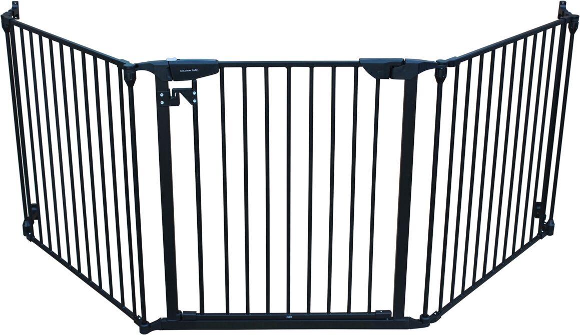 Cardinal Gates Expandable Extra Wide Baby Gate - Black