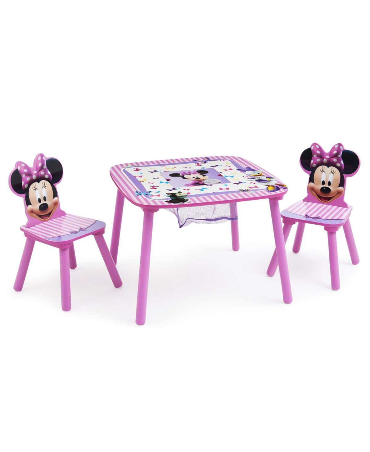 Delta Children Disney Minnie Mouse Delta Children Kids Storage Table and Chair Set, 3 Piece - Pink