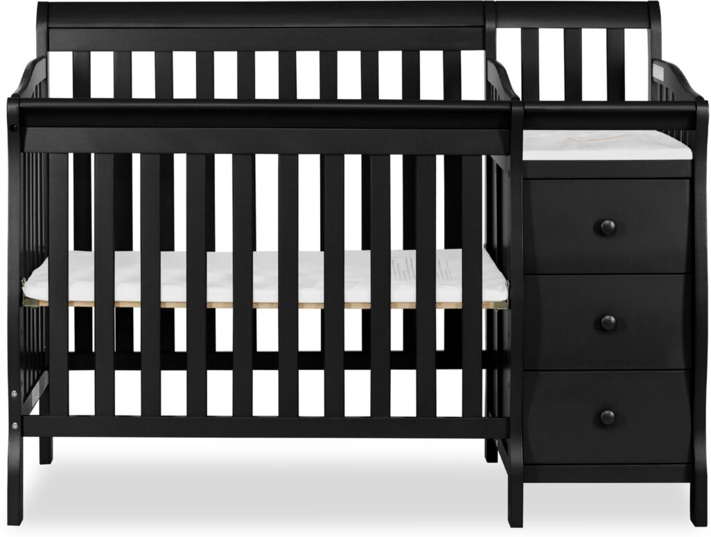 Dream On Me Jayden 4-in-1 Mini Convertible Crib And Changer - Black