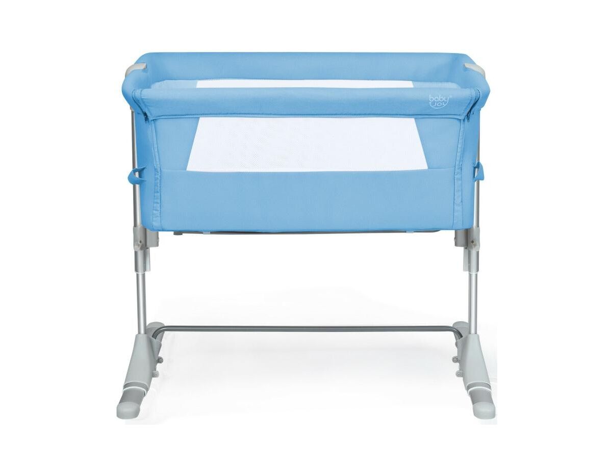 Slickblue Travel Portable Baby Bed Side Sleeper Bassinet Crib with Carrying Bag - Blue