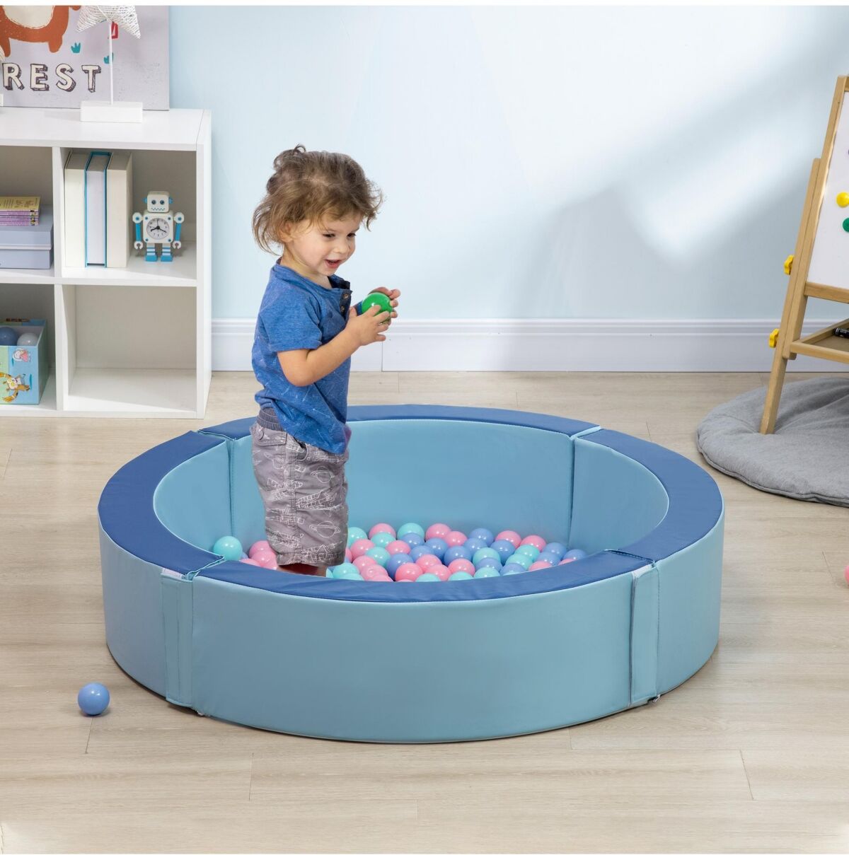 Outsunny Out sunny Foam Kids Ball Pit Pool with Removable & Washable Cover, 45