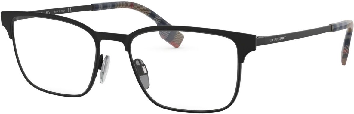 Burberry BE1332 Men's Rectangle Eyeglasses - Rubber Bla