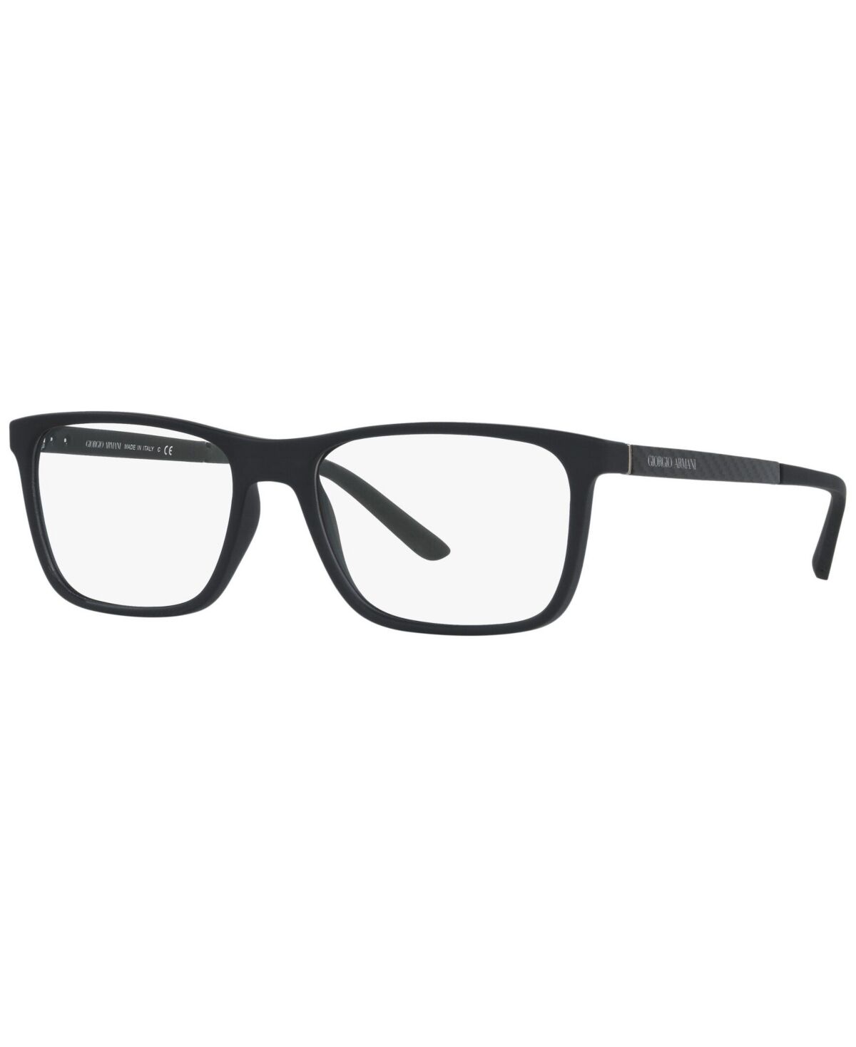 Giorgio Armani Men's Square Eyeglasses - Rubber Bla