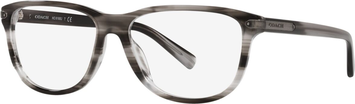 Coach HC6168U Men's Rectangle Eyeglasses - Shiny Gray Horn