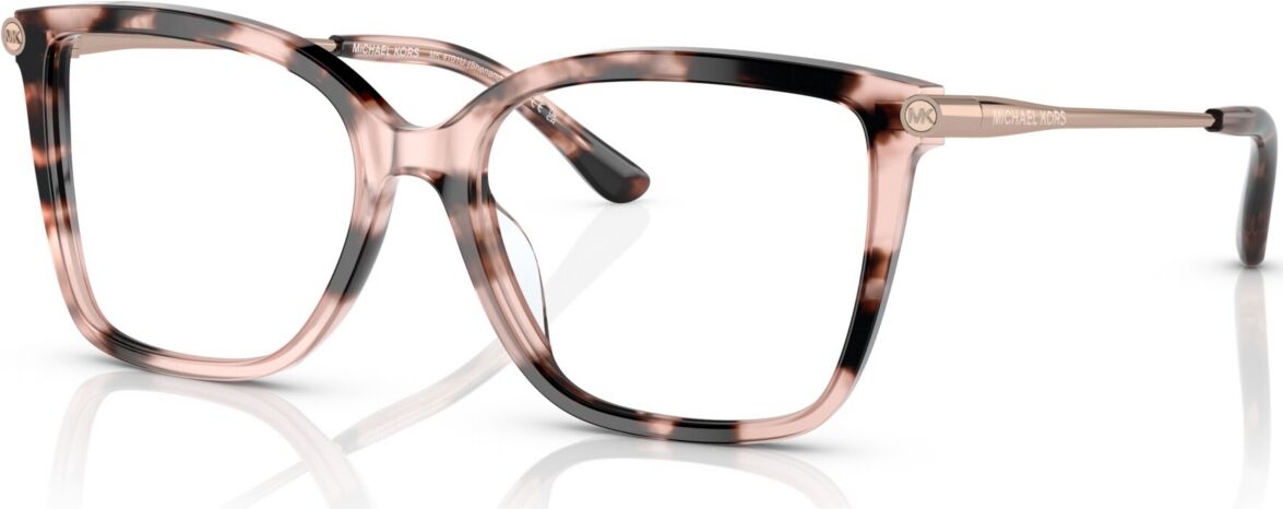 Michael Kors Women's Shenandoah Eyeglasses, MK4101U 53 - Pink Tortoise