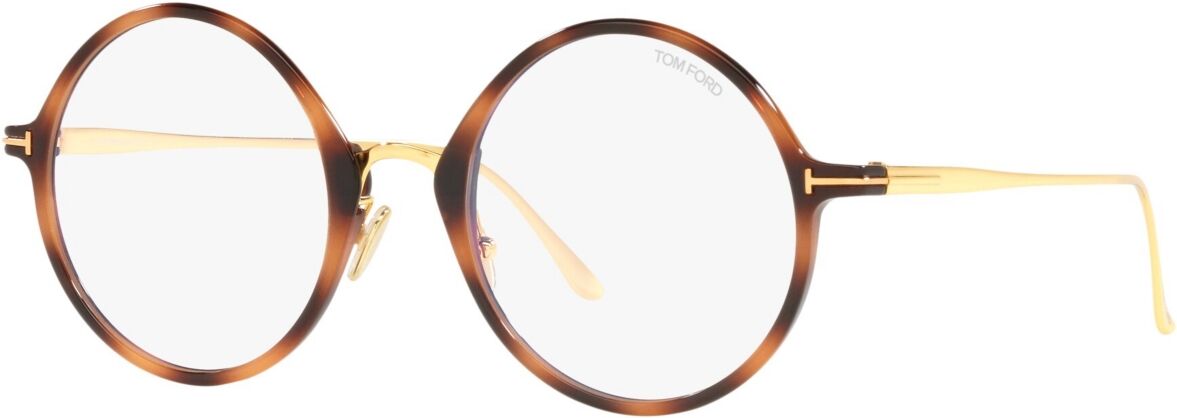 Tom Ford TR001335 Women's Round Eyeglasses - Gold Tone Shiny