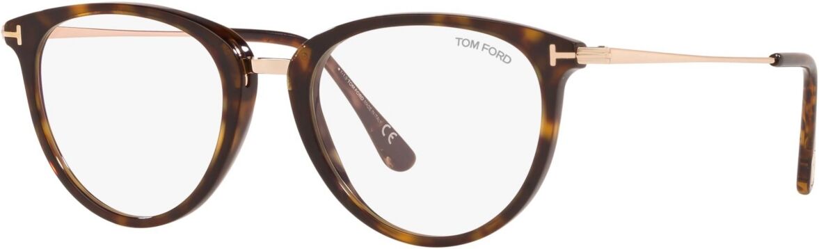 Tom Ford TR001095 Unisex Round Eyeglasses - Dark Havana