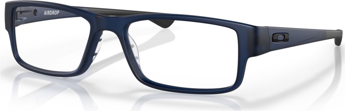 Oakley Men's Rectangle Eyeglasses, OX8046 51 - Matte Translucent Blue