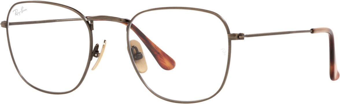 Ray-Ban RX8157V Franck Titanium Optics Men's Square Eyeglasses - Demigloss Antique Gold-Tone