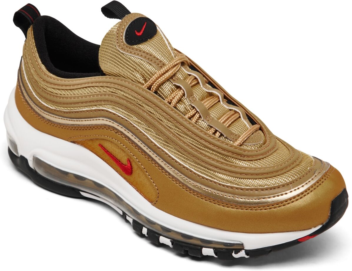 Nike Big Boys Air Max 97 Casual Sneakers from Finish Line - Gold, Red, Black, White