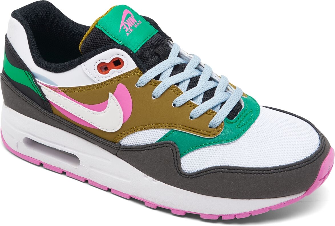 Nike Big Girls Air Max 1 Se Casual Sneakers from Finish Line - Black, White, Pink, Green