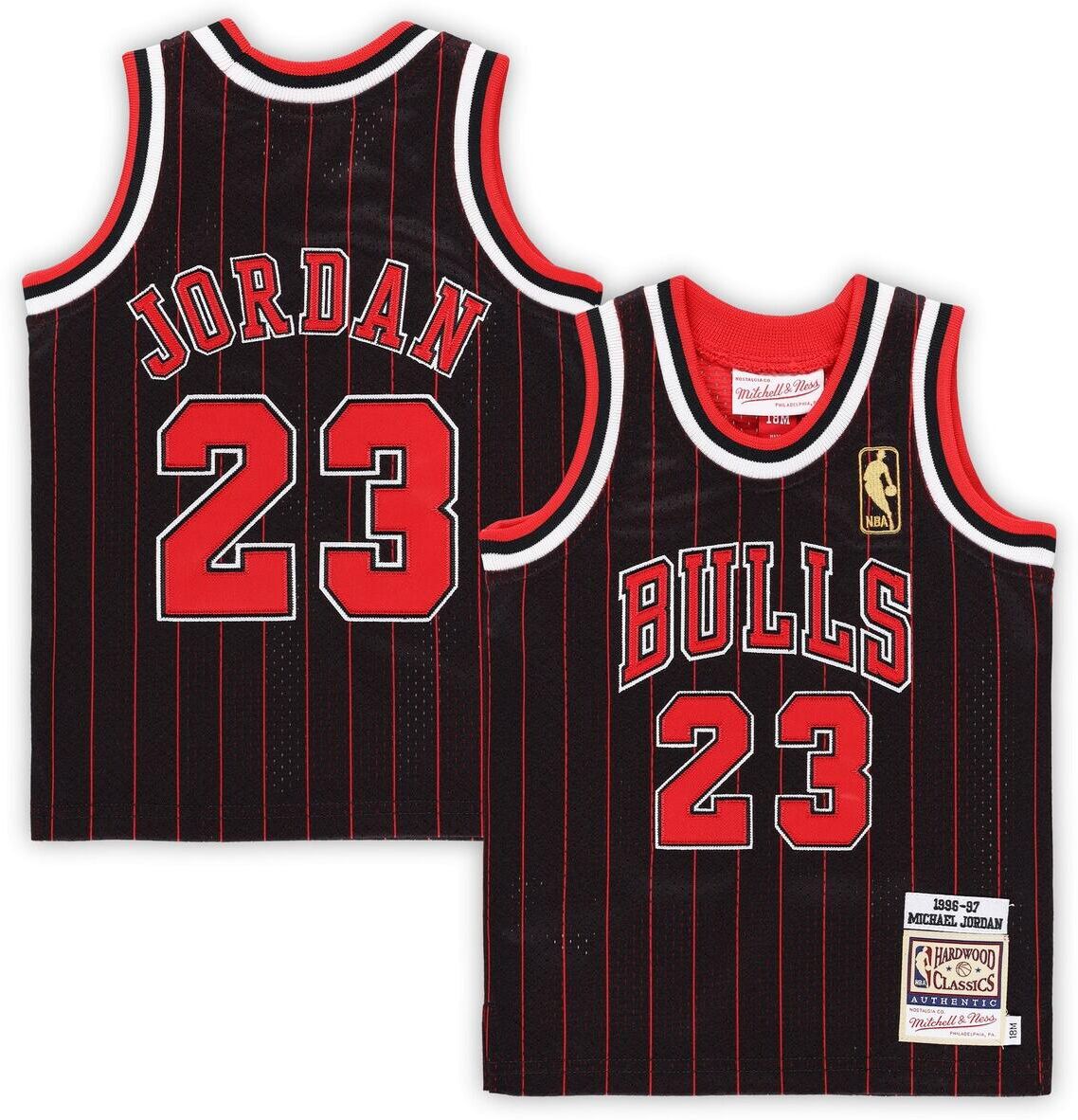 Mitchell & Ness Infant Boys and Girls Mitchell & Ness Michael Jordan Black Chicago Bulls 1996/97 Hardwood Classics Authentic Jersey - Black