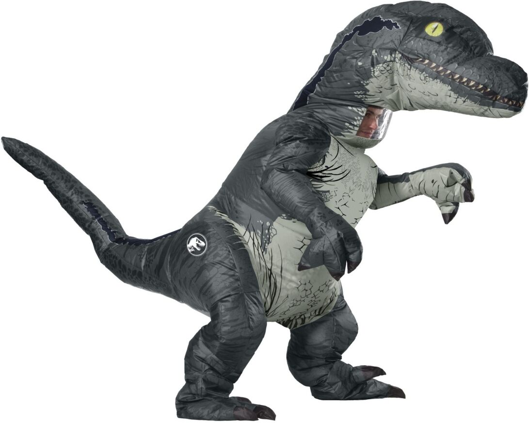 Buyseasons Adult Velociraptor Inflatable Costume - Gray