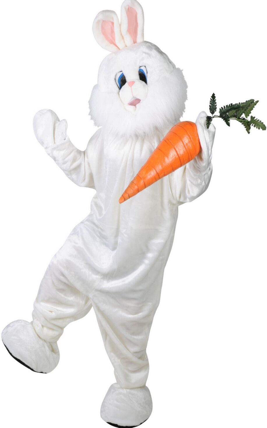 BuySeasons Deluxe Plush Bunny Mascot Costume - White