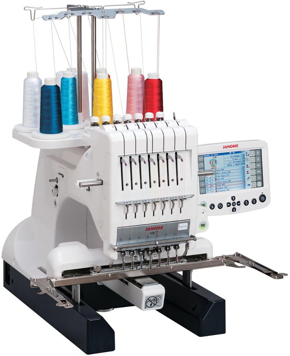 Janome MB7 Multi-Needle Computerized Embroidery Sewing Machine - White