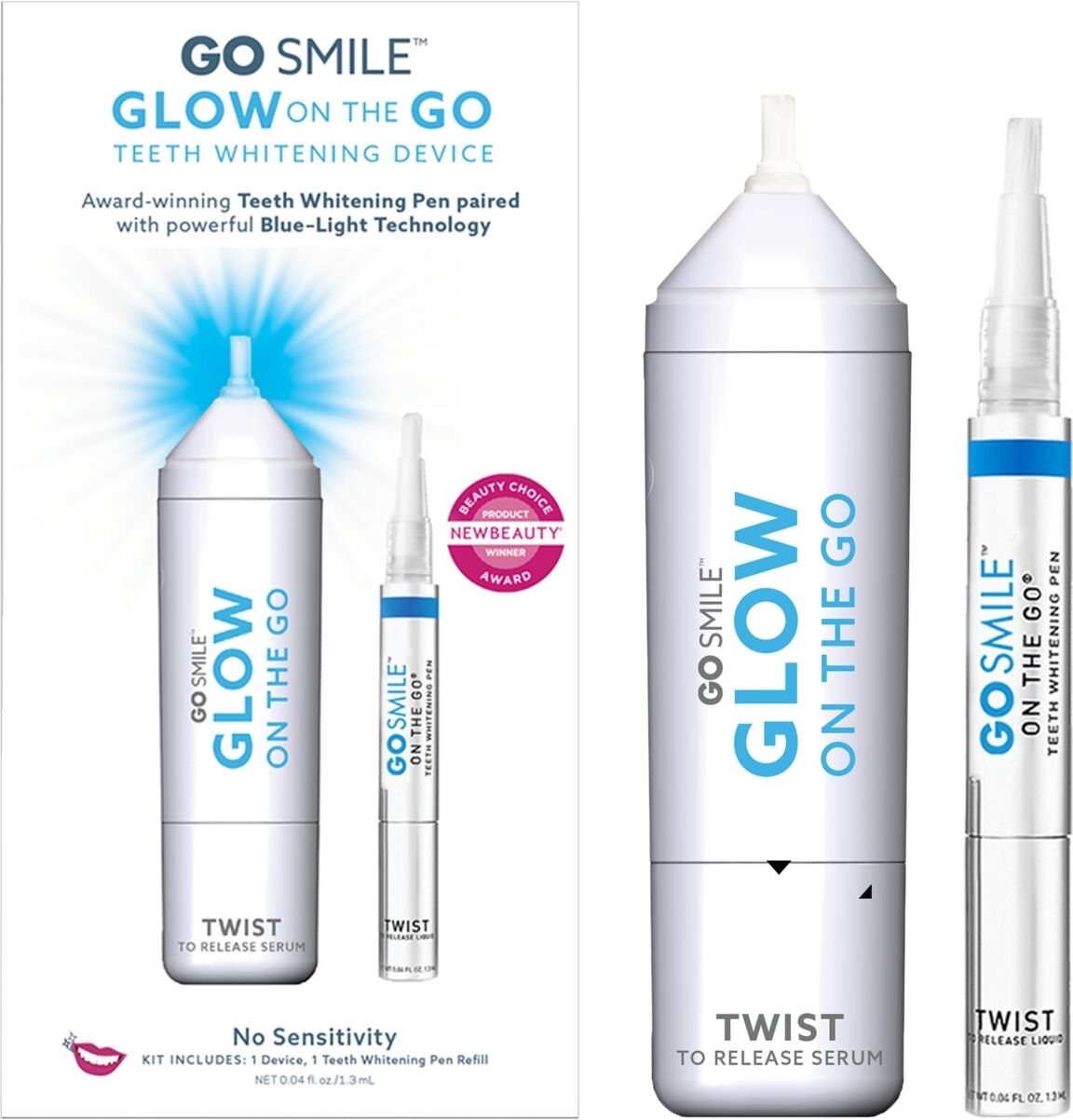 GoSMILE Glow On The Go Teeth Whitening Pen Device - Clear