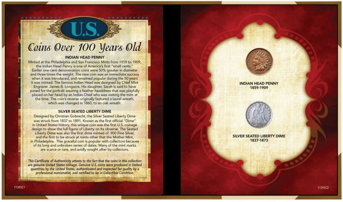 American Coin Treasures Coins Over 100-Years Old - Multi