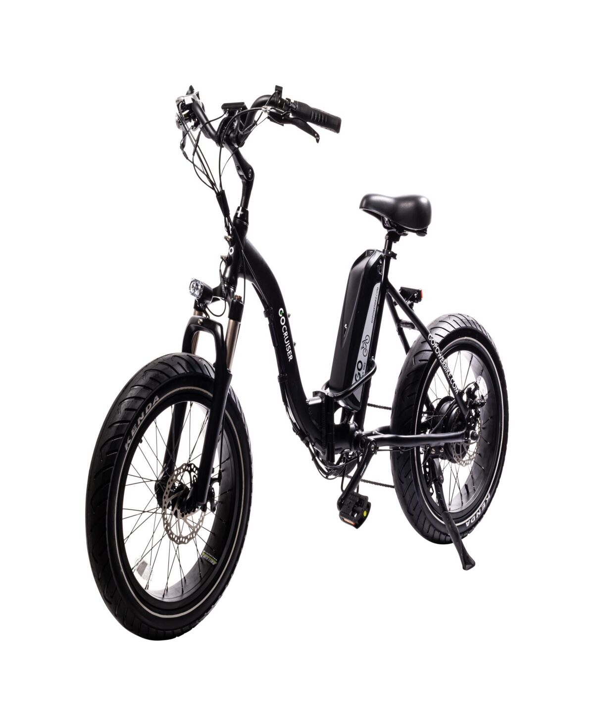 Gopowerbike GoCruiser Foldable, Step-through, Fat-Tire Electric Bike - Black