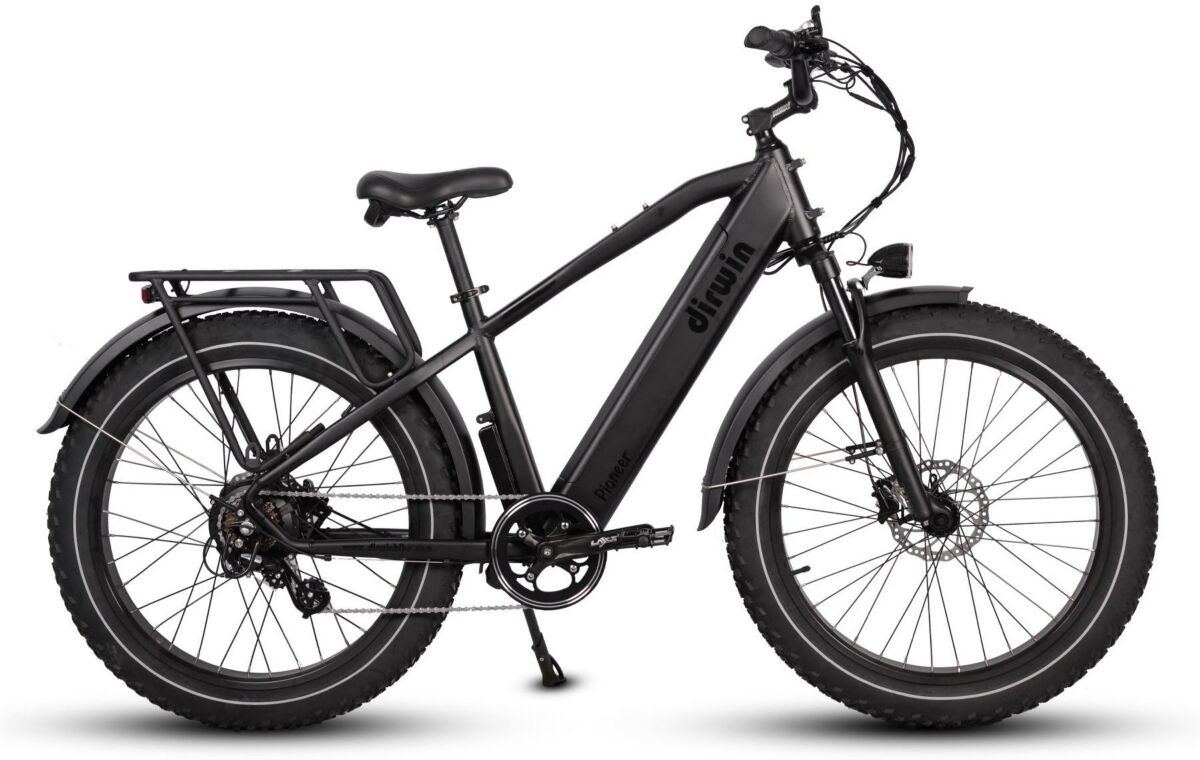 Dirwin Pioneer Fat Tire Electric Bike - Black