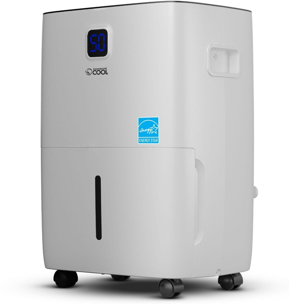 Commercial Cool Dehumidifier, 35 Pint,Portable Dehumidifier with Continuous Drainage 3000 Sq. Ft. - White