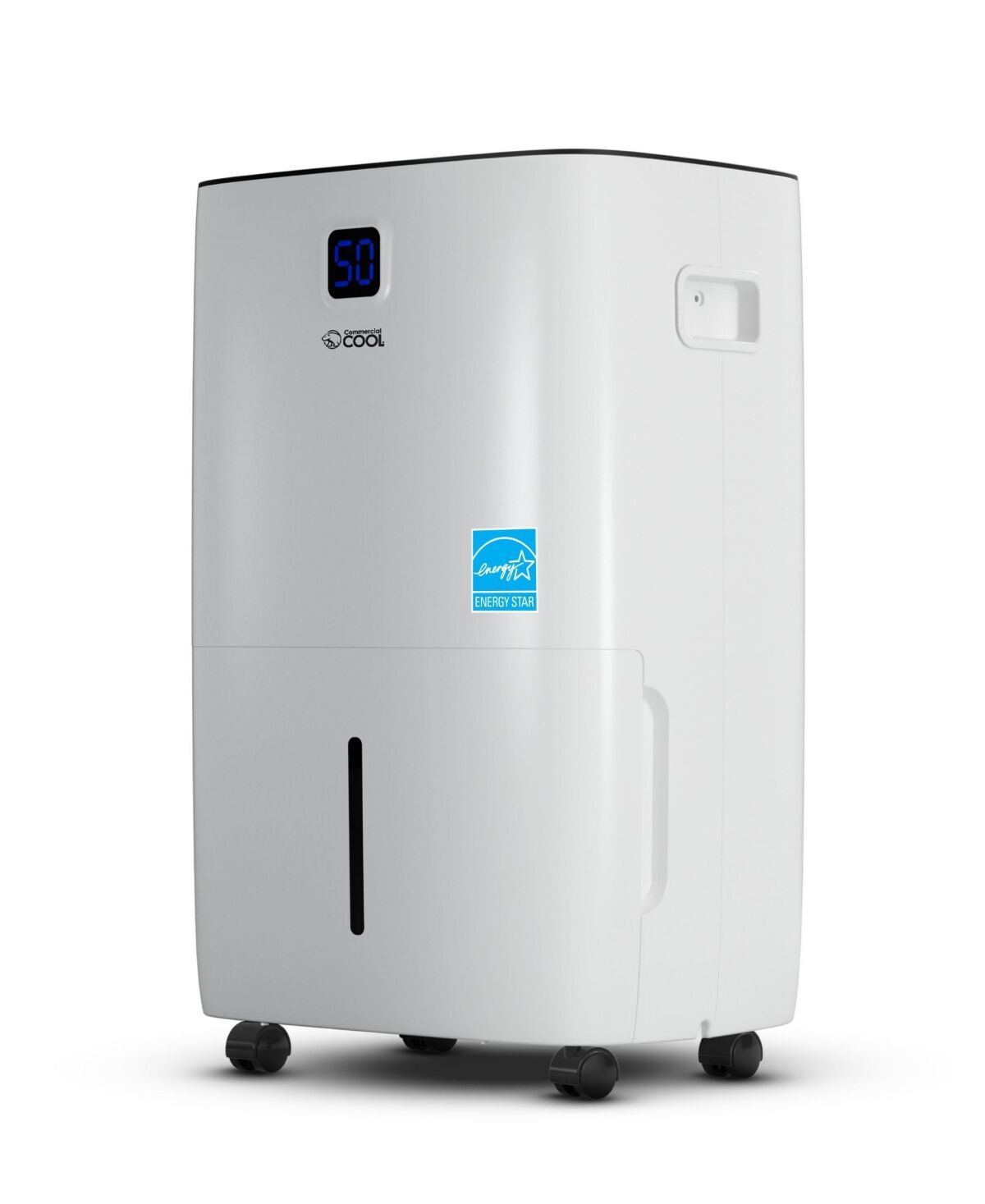 Commercial Cool Dehumidifier, 50 Pint Dehumidifier,Portable Dehumidifier with Continuous Drainage 4500 Sq. Ft. - White