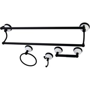 Kingston Brass Victorian 4-Pc. Dual Towel Bar Bathroom Hardware Set - Oil Rubbed Bronze