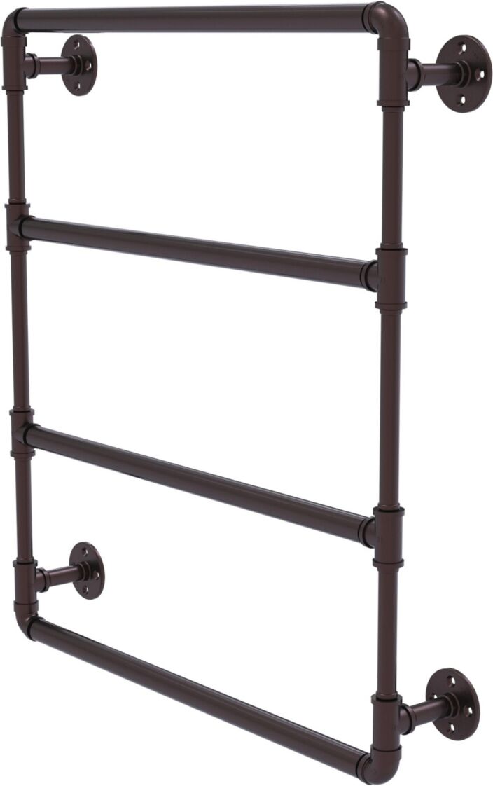 Allied Pipeline Collection 24 Inch Wall Mounted Ladder Towel Bar - Antique bronze