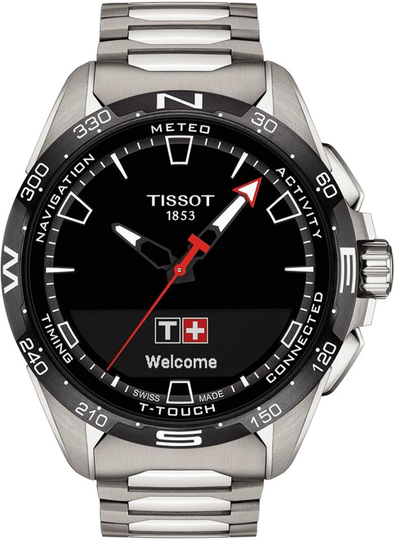 Tissot Men's Swiss T-Touch Connect Solar Titanium Bracelet Smart Watch 48mm - Silver