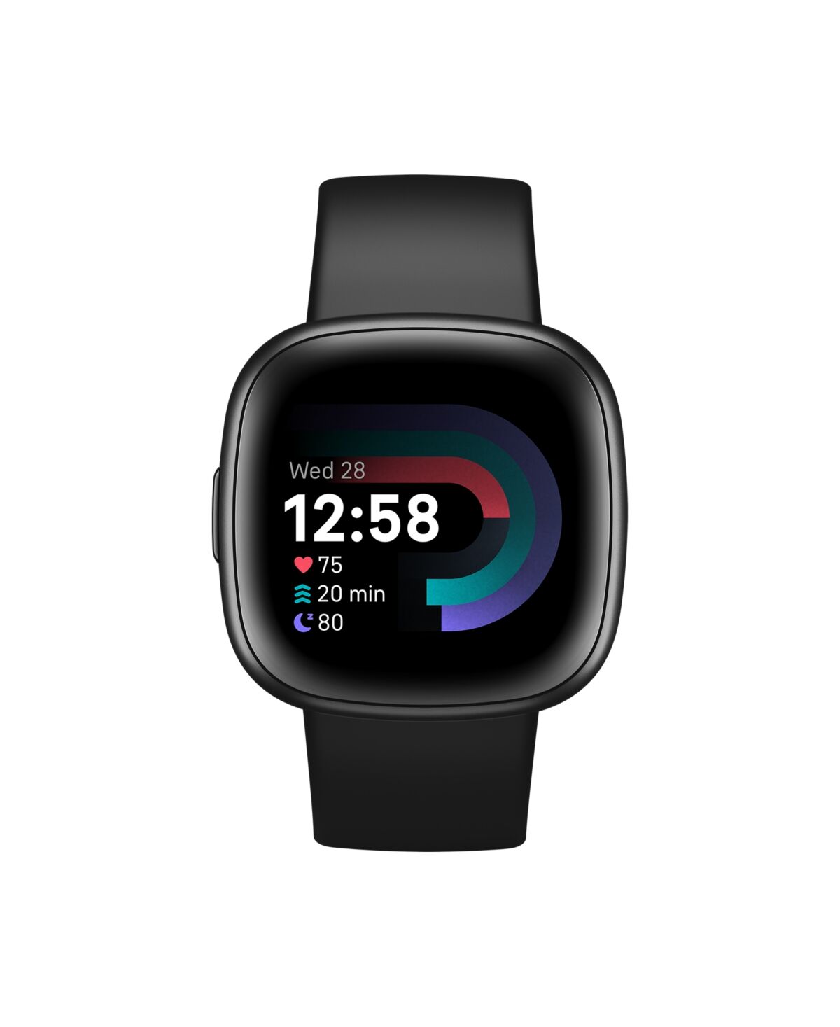 Fitbit Versa 4 Black Graphite Premium Smartwatch, 39mm - Black, Graphite