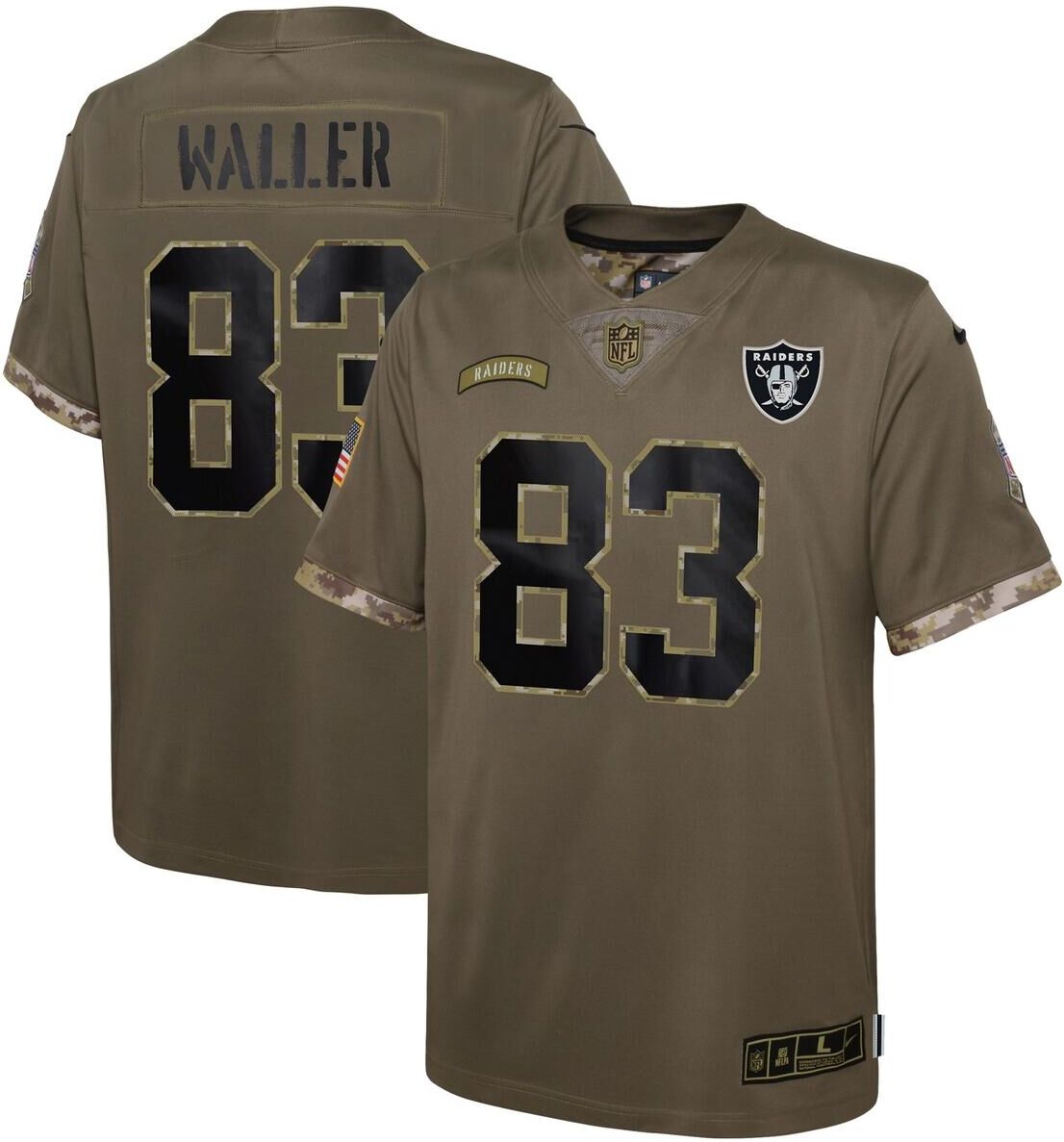 Nike Big Boys Nike Darren Waller Olive Las Vegas Raiders 2022 Salute To Service Player Limited Jersey - Olive