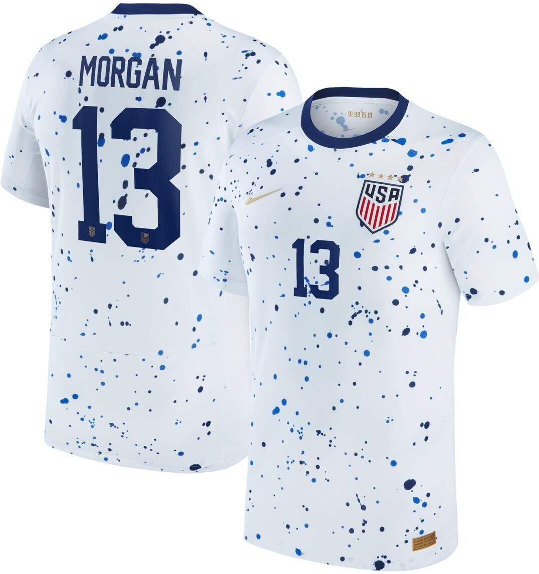 Nike Big Boys and Girls Nike Alex Morgan Uswnt 2023 Replica Jersey - White